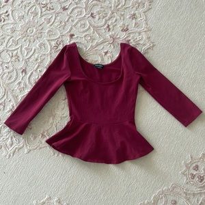 Bebe peplum top